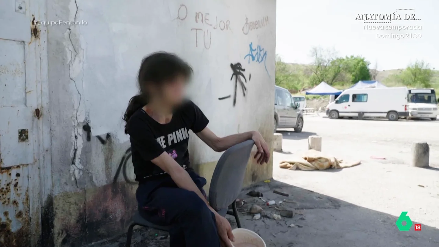 Una consumidora de droga en la Cañada Real alerta sobre el fentanilo: "Se vende como si fuera heroína" Una consumidora de droga en la Cañada Real alerta sobre el fentanilo: "Se vende como si fuera heroína"