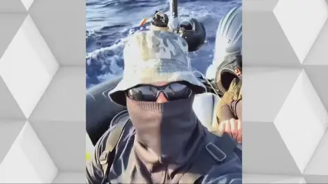 Imagen de un narco en alta mar Imagen de un narco en alta mar