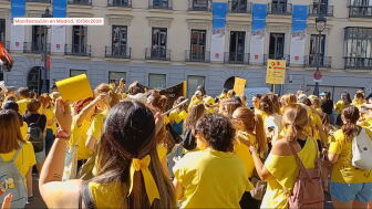Imagen de archivo de una manifestaci&oacute;n de educadoras infantiles en Madrid