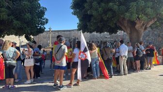 Imagen de la manifestaci&oacute;n de este s&aacute;bado antes de su inicio en Ceuta