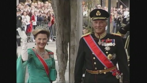 Imagen de archivo de Harald V de Noruega y su mujer
