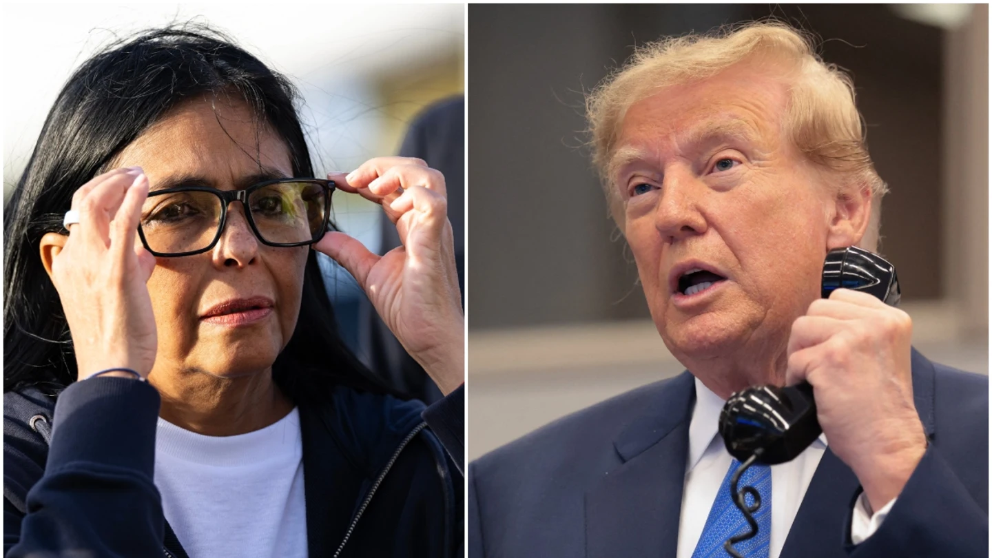 A la izquierda, Delcy Rodríguez; a la derecha, Donald Trump A la izquierda, Delcy Rodríguez; a la derecha, Donald Trump