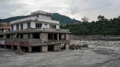 Imagen de las inundaciones en Nepal