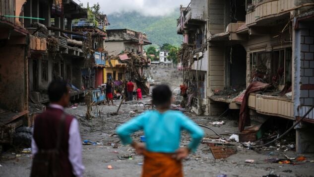 Consecuencias de la riada en Nepal