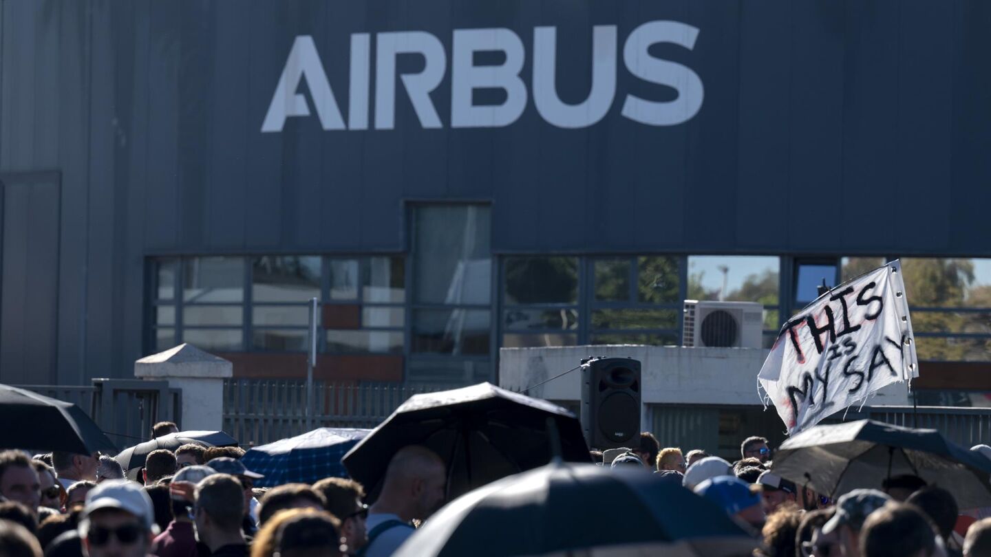 Huelga los trabajadores de Airbus (Archivo)