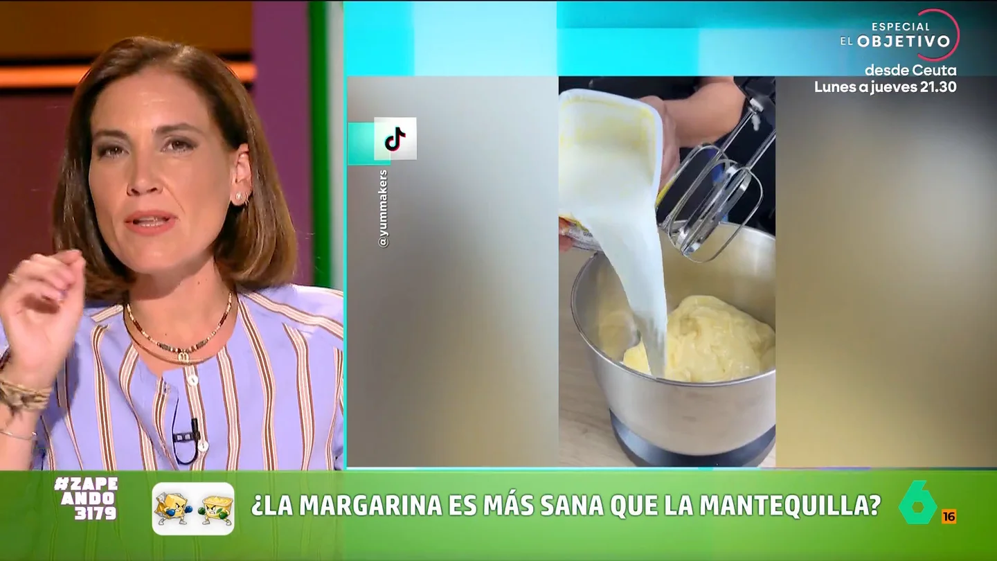 Boticaria García zanja el debate sobre si la mantequilla es mejor que la margarina Boticaria García desmonta mitos y estereotipos alimentarios en este 'combate' en el que los contendientes son la mantequilla y la margarina, con un ganador que podría resultar intesperado.