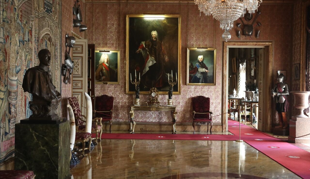 Sal&oacute;n Estuardo del Palacio de Liria, en Madrid