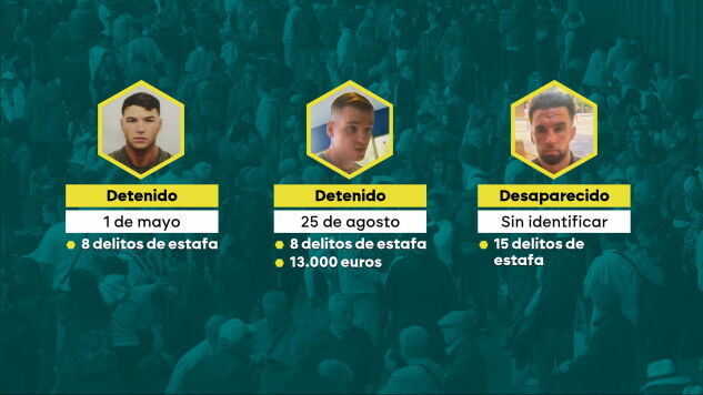Los tres falsos turistas que realizan estafas por Barcelona