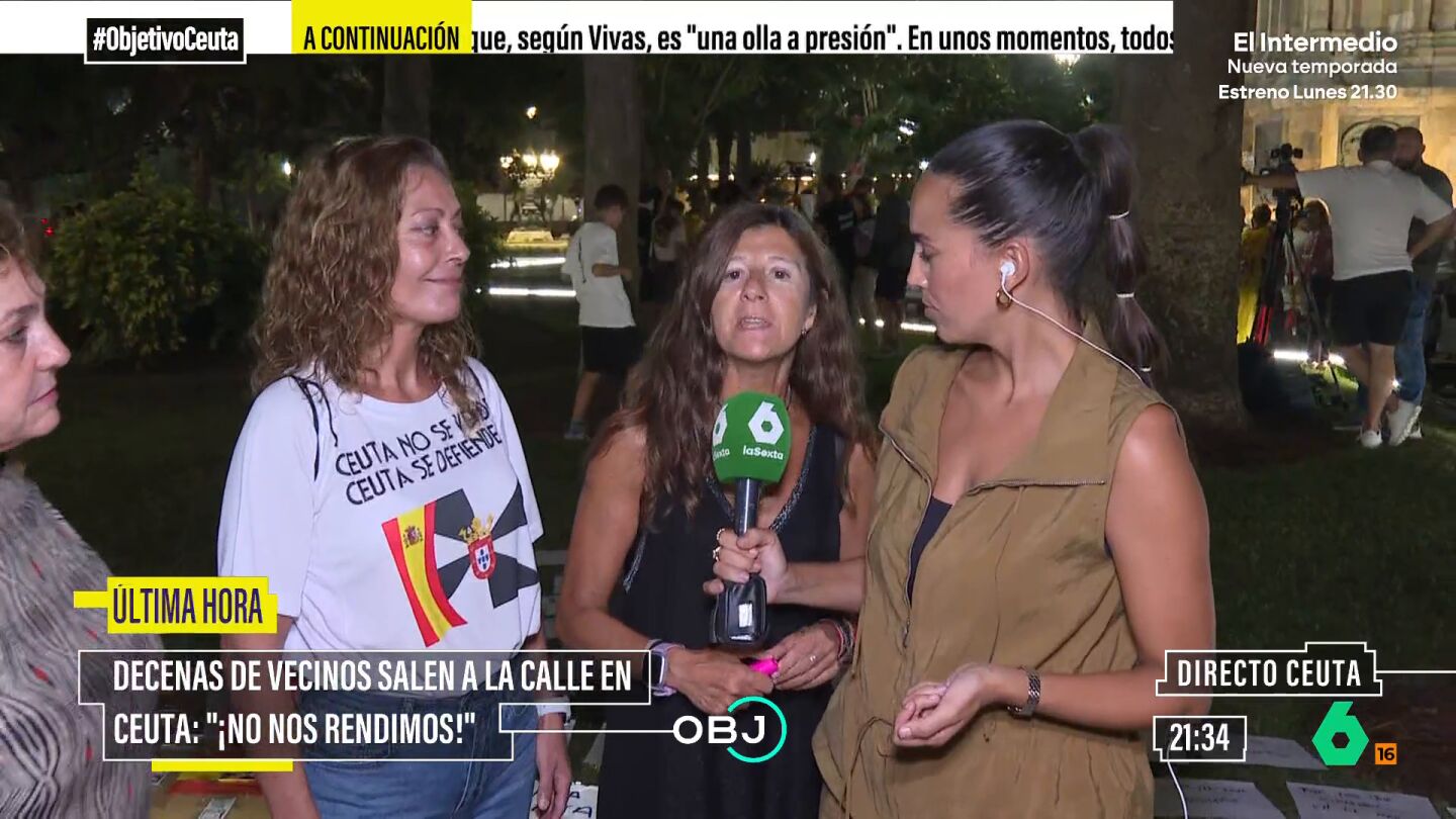 Marina Vald&eacute;s recoge los testimonios de vecinas ceut&iacute;es tras la manifestaci&oacute;n de hoy, aseguran que es "una falta de respeto que Pedro S&aacute;nchez se vaya de vacaciones y nosotros nos hayamos quedado sin vacaciones".