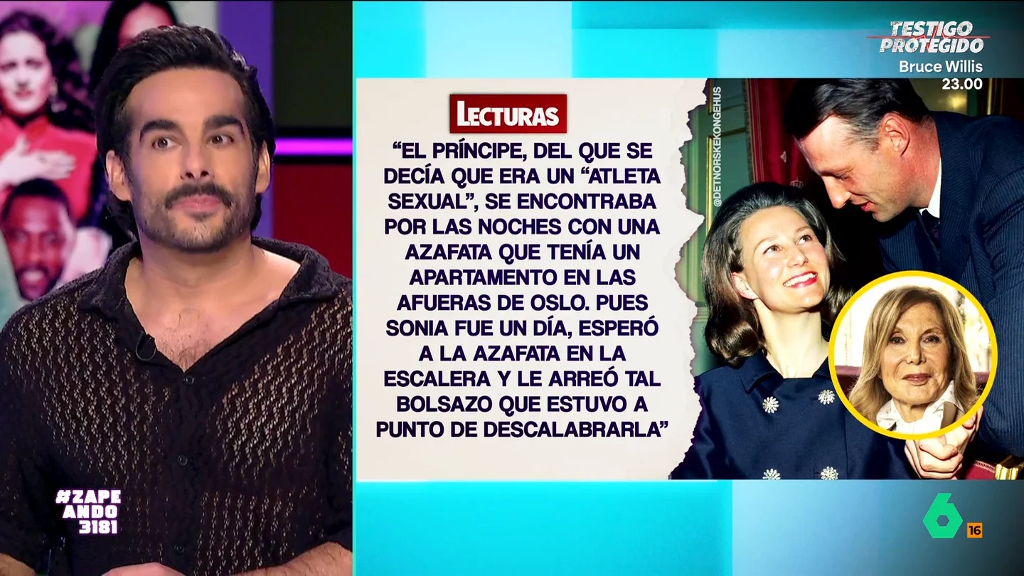 De primer amor de la reina Sofía a "atleta sexual": Juan Sanguino recuerda en vídeo el lado menos conocido de Harald de Noruega Juan Sanguino analiza en Zapeando el artículo de Pilar Eyre en el que habla del enamoramiento que tuvo la reina Sofía por Harald de Noruega cuando eran jóvenes y habla de los escarceos amorosos del difunto monarca.