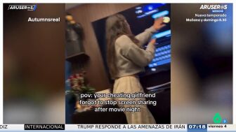 Se deja el m&oacute;vil conectado a la televisi&oacute;n y su marido descubra su infidelidad: "&iquest;Qu&eacute; te pasa pedazo de idiota?"