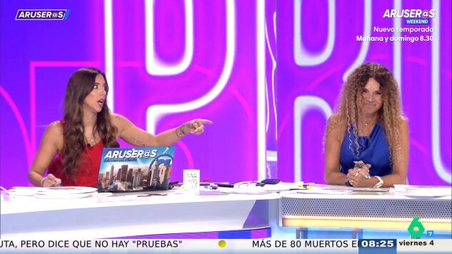 Esto es lo que ha susurrado Alfonso Ar&uacute;s en directo a Tatiana Ar&uacute;s sobre Angie C&aacute;rdenas