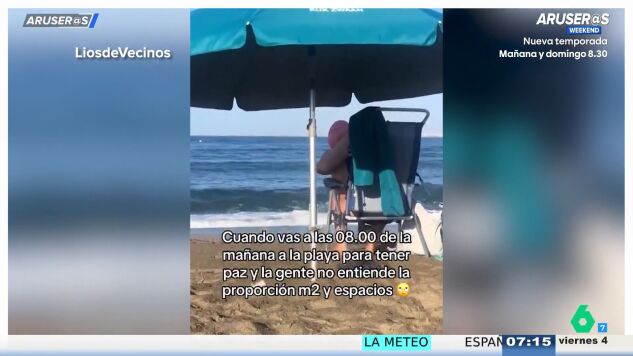 La indignaci&oacute;n de una joven cuando se le ponen delante en la playa a las 8 de la ma&ntilde;ana: "Est&aacute; todo vac&iacute;o"