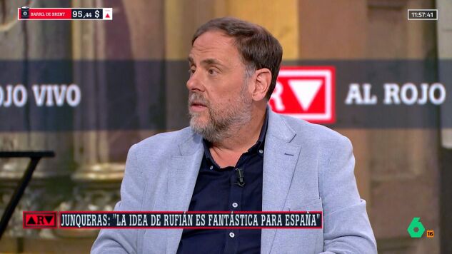  Junqueras responde a si Rufi&aacute;n ser&aacute; el candidato de ERC para las elecciones: "Por mi, s&iacute;"
