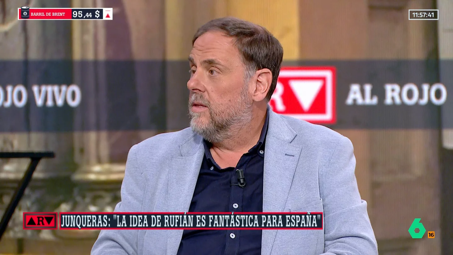 Junqueras responde a si Rufián será el candidato de ERC para las elecciones: "Por mi, sí" Junqueras responde a si Rufián será el candidato de ERC para las elecciones: "Por mi, sí"