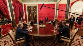 Putin durante su reuni&oacute;n con los emisarios de la Casa Blanca en Mosc&uacute;