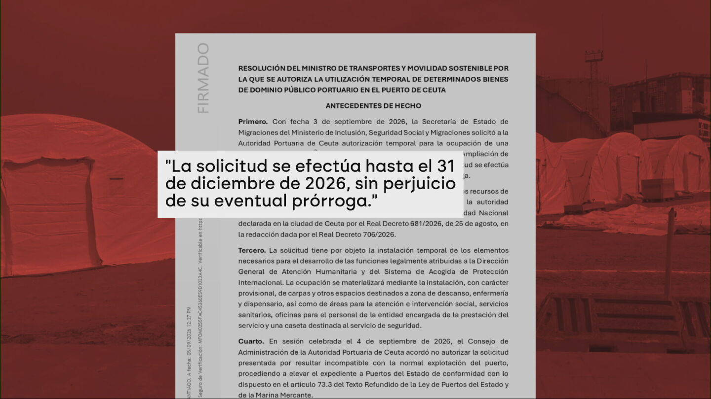El Gobierno toma el control del puerto de Ceuta para atender a los migrantes ante el 'no' de Vivas a ceder ese espacio.