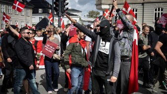 Manifestaci&oacute;n en Dinamarca contra los migrantes