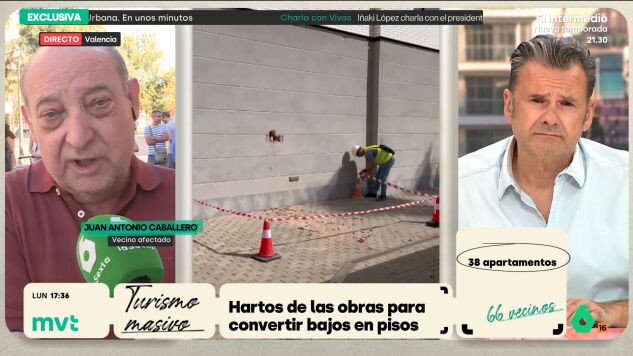Los vecinos han visto como la construcci&oacute;n de estos pisos tur&iacute;sticos est&aacute; provocando ruidos, suciedad y desperfectos en su bloque. Desde el Ayuntamiento de Valencia les han dicho que se pueden paralizar las obras. 