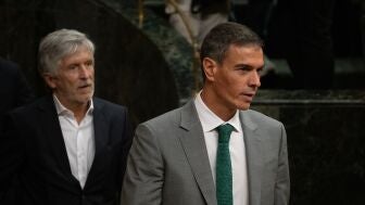 Pedro S&aacute;nchez y Fernando Grande-Marlaska en el Congreso de los Diputados