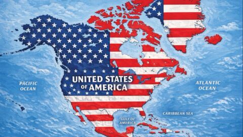 El mapa compartido por Trump en su red social.