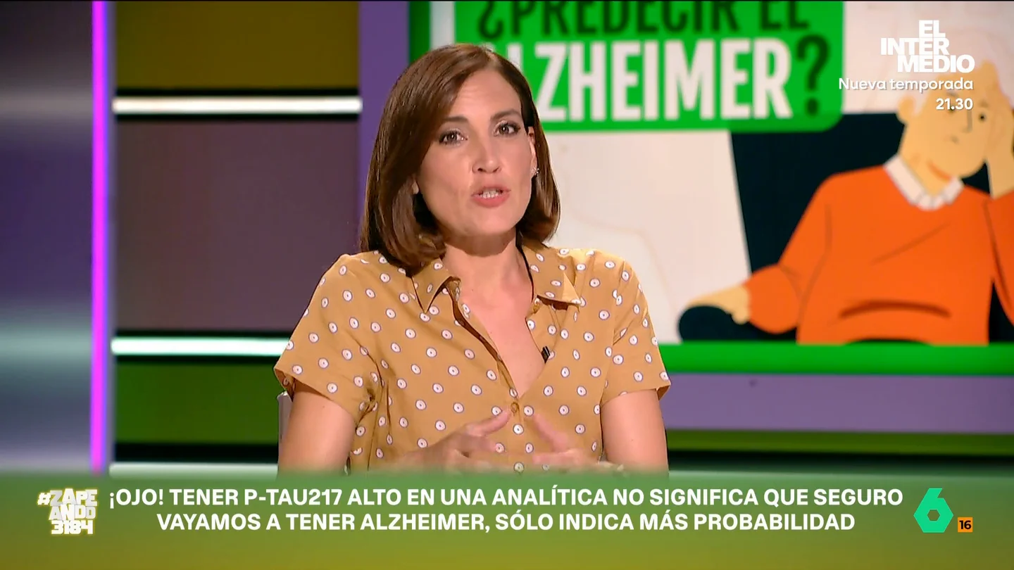 Boticaria García explica cómo funciona el análisis que detecta el alzheimer diez años antes Boticaria García analiza un estudio prometedor que ha detectado una proteína que, en niveles altos, está asociada a niveles de riesgo de padecer alzheimer a cinco o diez años. En niveles bajos, "para descartar riesgo podría ser una herramienta especialmente potente".