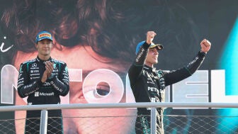 George Russell y Kimi Antonelli