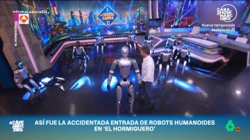 Nacho Garc&iacute;a, al ver a un robot desplomarse en el plat&oacute; de 'El Hormiguero': "Ya puede bailar lo que quiera, ahora es una roomba"
