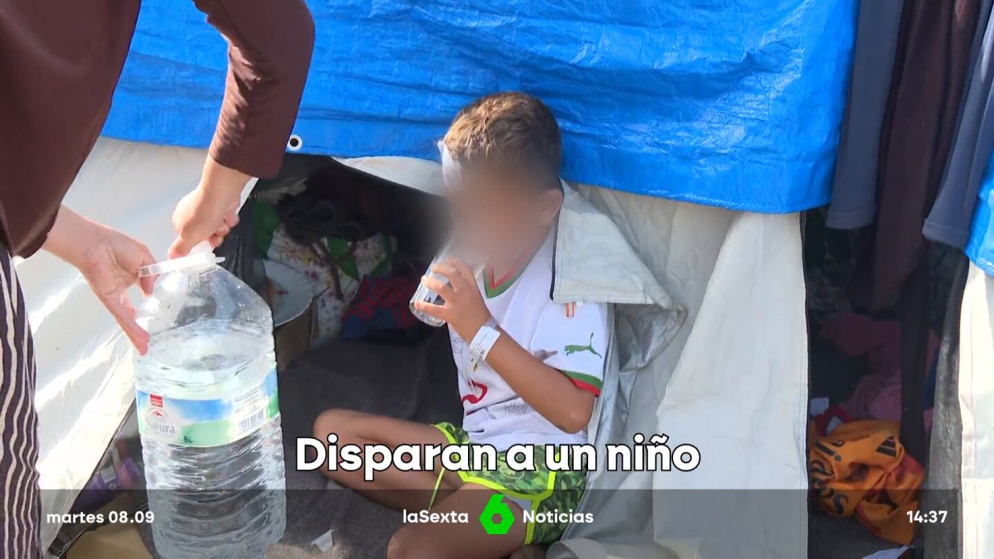 Varios encapuchados hieren a un ni&ntilde;o migrante en la cabeza tras dispararle con perdigones en el asentamiento de El Pr&iacute;ncipe, en Ceuta