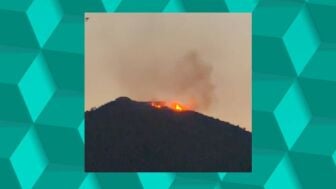 Imagen del fuego en el monte de la Tortuga