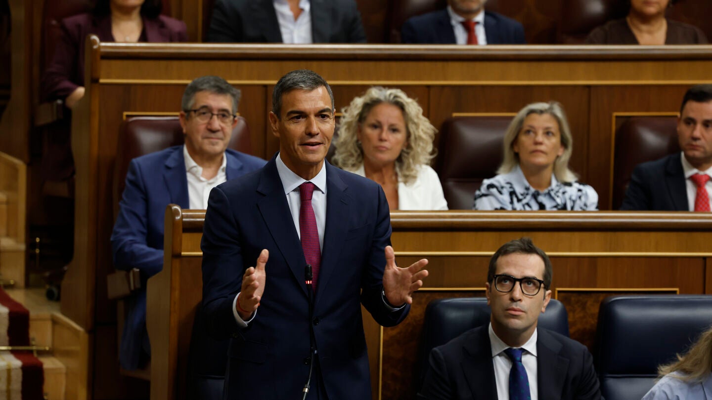 El presidente del Gobierno, Pedro S&aacute;nchez, interviene durante la primera sesi&oacute;n de control del Congreso del curso pol&iacute;tico, este mi&eacute;rcoles.
