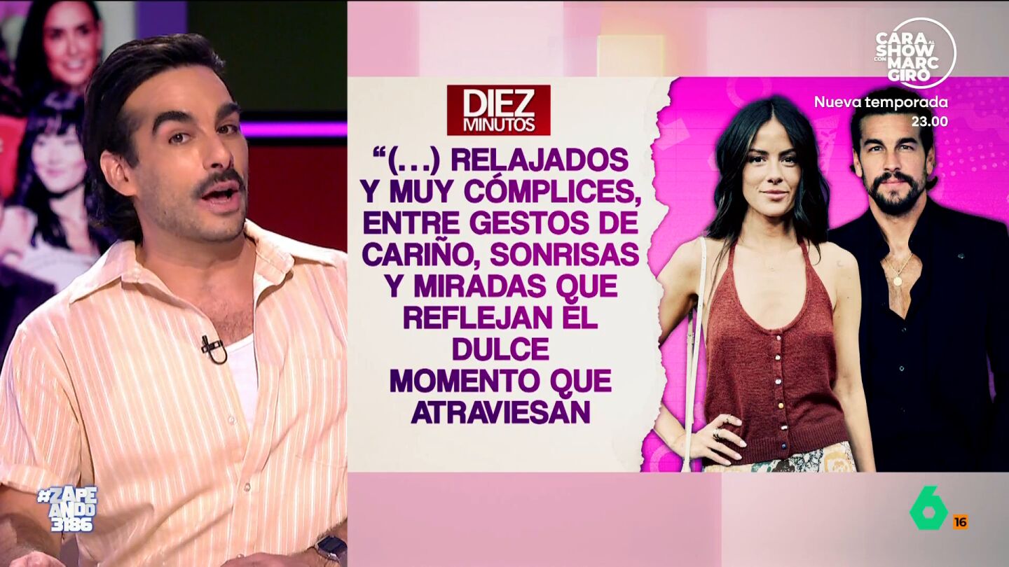 Juan Sanguino analiza el reportaje sobre Mario Casas y Melyssa Pinto que muestra a la pareja apurando sus vacaciones en Cantabria y saca su lado m&aacute;s &aacute;cido: "En la revista no se han enterado de que llevan m&aacute;s de un a&ntilde;o juntos".