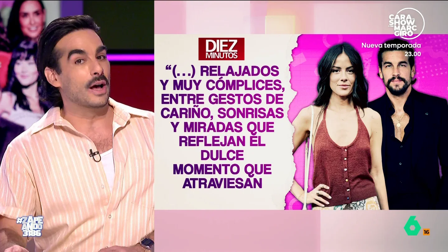 La conclusión de Juan Sanguino sobre el reportaje de Mario Casas y Melyssa Pinto Juan Sanguino analiza el reportaje sobre Mario Casas y Melyssa Pinto que muestra a la pareja apurando sus vacaciones en Cantabria y saca su lado más ácido: "En la revista no se han enterado de que llevan más de un año juntos".