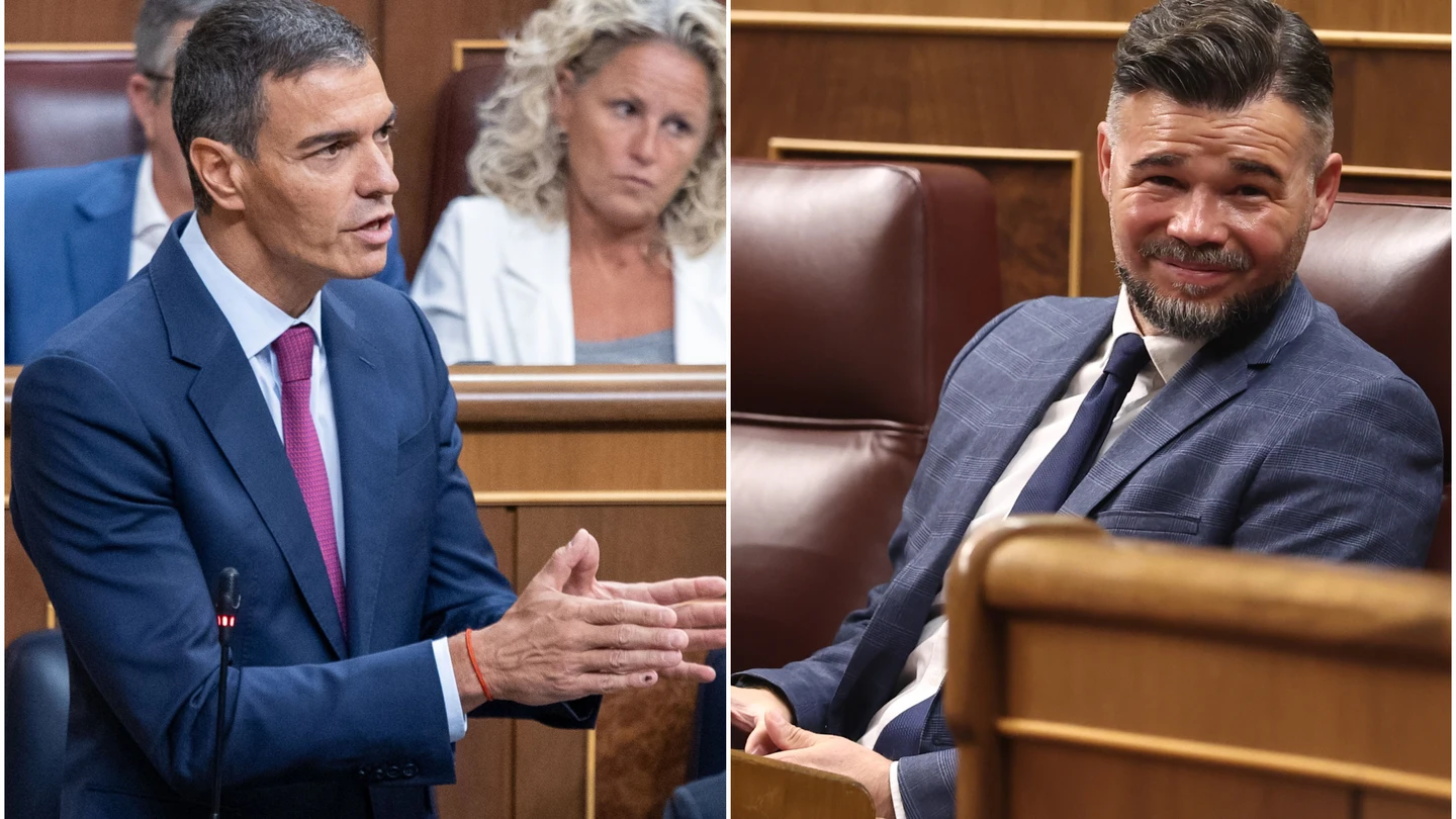 Pedro Sánchez y Gabriel Rufián Pedro Sánchez y Gabriel Rufián