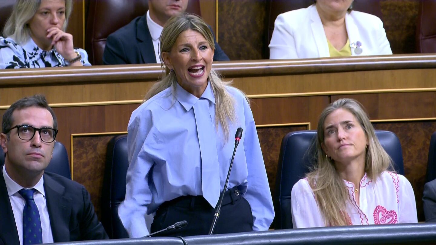 Yolanda Díaz: "¿Hasta dónde están dispuestos a llegar, señorías del PP? Es hacer lo que sea por un puñado de votos"