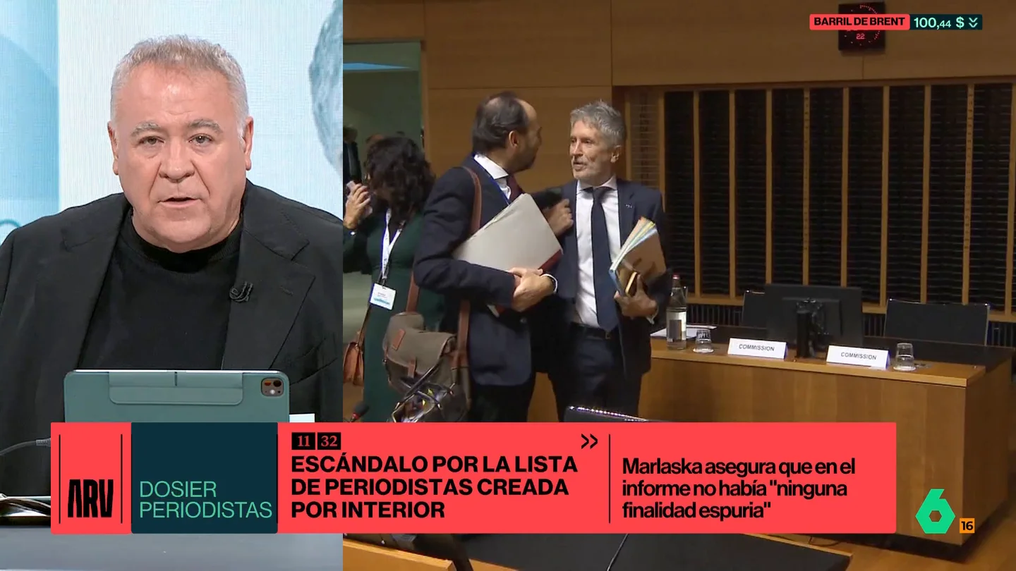 Ferreras, muy crítico la lista de periodistas creada por Interior: "Es un documento impresentable, es tan penoso" Ferreras, muy crítico la lista de periodistas creada por Interior: "Es un documento impresentable, es tan penoso"