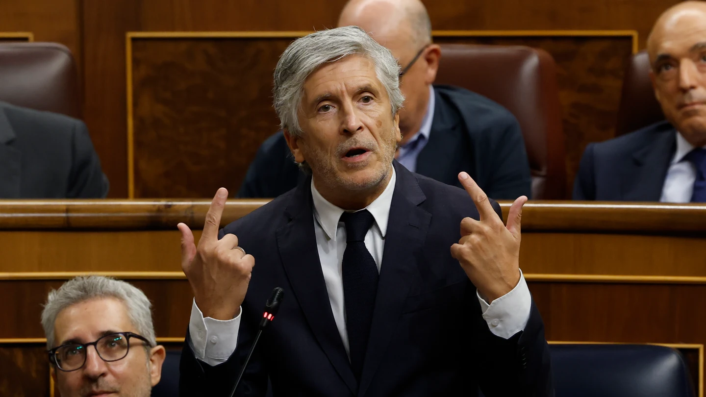 El ministro del Interior, Fernando Grande-Marlaska, interviene durante la primera sesión de control del Congreso del curso político, este miércoles. El ministro del Interior, Fernando Grande-Marlaska, interviene durante la primera sesión de control del Congreso del curso político, este miércoles.