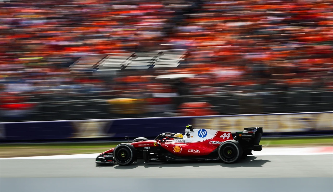 Lewis Hamilton probando el circuito de Madring