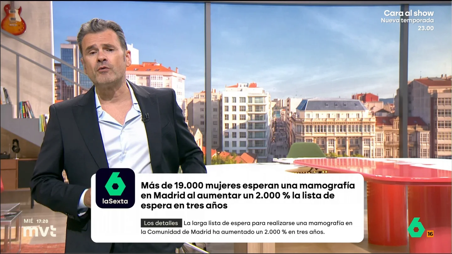 Iñaki López cree que las listas de espera para mamografías en Madrid son una "forma de maltratar a la población" y "empujarles a la privada" mvt-iñaki-mamografias