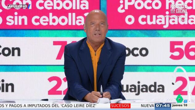 Alfonso Ar&uacute;s, indignado con el resultado del CIS sobre la tortilla de patata: "Los sin cebollistas hemos sido humillados"