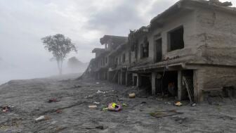 Una zona del distrito de Nuwakot, afectada por la riada de Nepal.