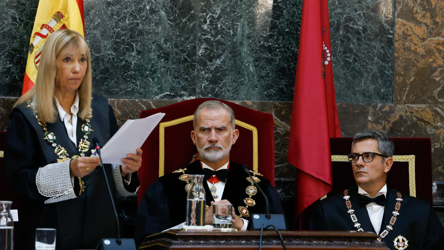 La presidenta del Consejo General del Poder Judicial, Isabel Perelló, durante el acto de apertura del Año Judicial La presidenta del Consejo General del Poder Judicial, Isabel Perelló, durante el acto de apertura del Año Judicial