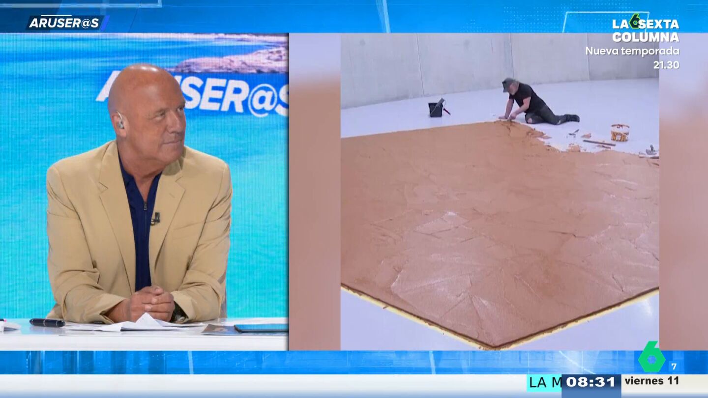  Alfonso Ar&uacute;s alucina con una "obra de arte" hecha solo con crema de cacahuete: "&iexcl;La Nocilla en un bocata tambi&eacute;n!"