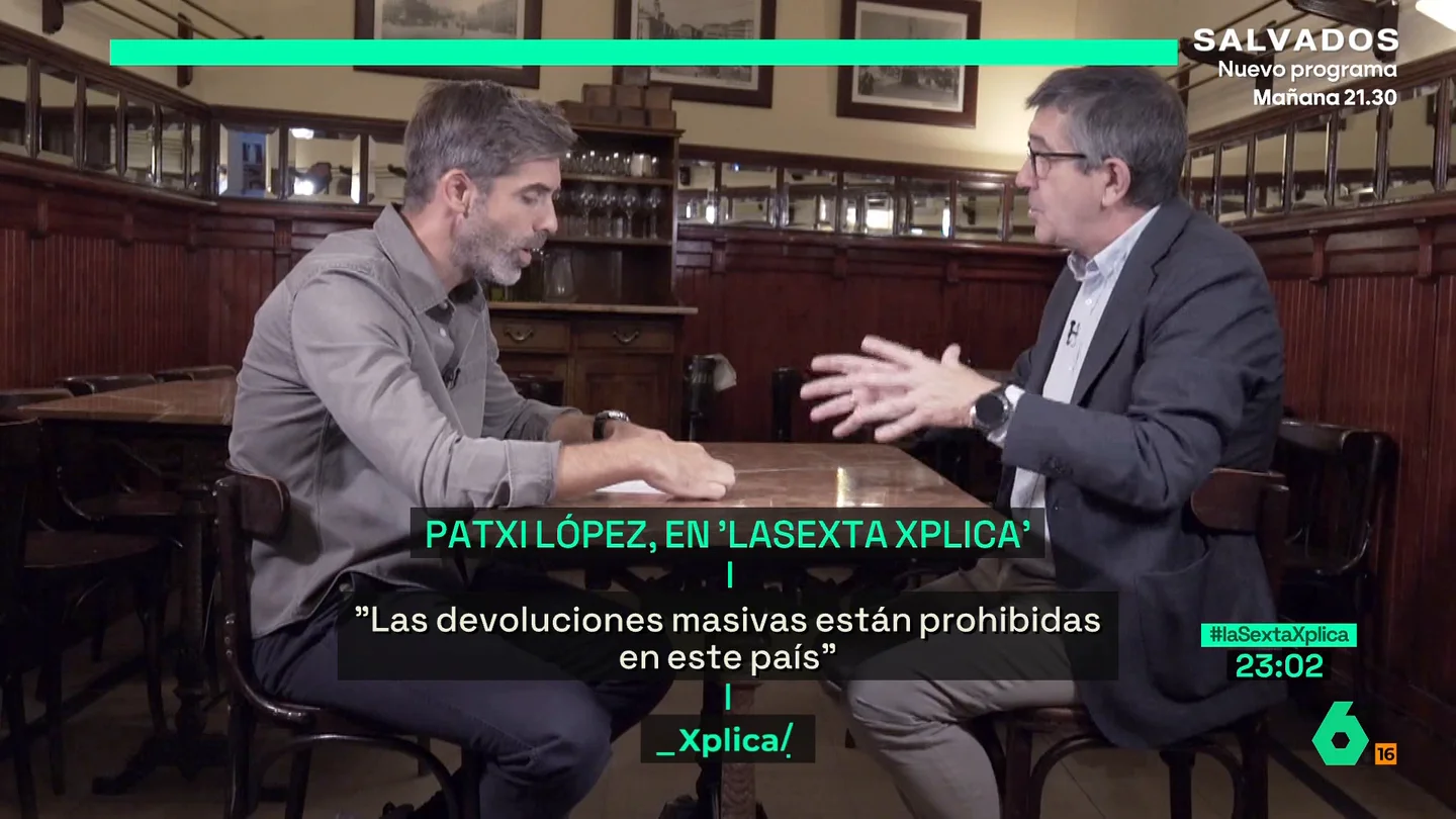 La entrevista completa de Patxi López en laSexta Xplica: "Ya que el PP habla tanto de la españolidad de Ceuta, ¿por qué no le echan una mano?" La entrevista completa de Patxi López en laSexta Xplica: "Ya que el PP habla tanto de la españolidad de Ceuta, ¿por qué no le echan una mano?"