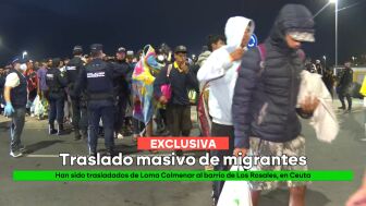 Im&aacute;genes en exclusiva del traslado de migrantes en Ceuta