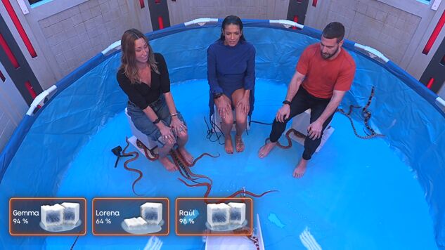 "&iexcl;Serpientes!": El inesperado susto de Lorena Castell, Yema Mengual y Ra&uacute;l Tej&oacute;n en la final de 'Congelados'