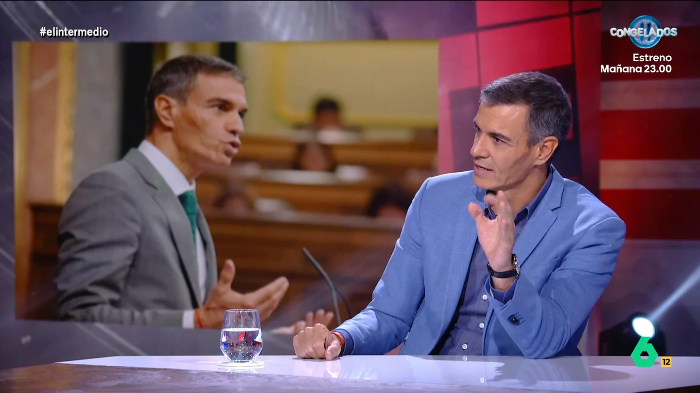 Pedro Sánchez cree que volverá a ganar las elecciones: "En 2027, al día siguiente, veremos a PP y Vox pidiendo un adelanto electoral" El presidente del Gobierno ha expuesto, frente a el Gran Wyoming y Sandra Sabatés, que su ambición es poder culminar su legislatura. "Le va a dar una alegría a mucha gente", ha ironizado el presentador.