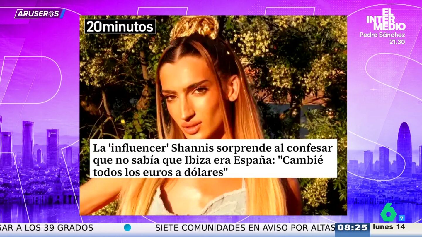 La influencer 'Shannis' cambia sus euros a d&oacute;lares al viajar a Ibiza: "No sab&iacute;a que era Espa&ntilde;a"
