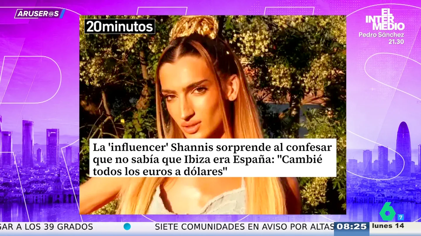 La influencer 'Shannis' cambia sus euros a dólares al viajar a Ibiza: "No sabía que era España" La influencer 'Shannis' cambia sus euros a dólares al viajar a Ibiza: "No sabía que era España"