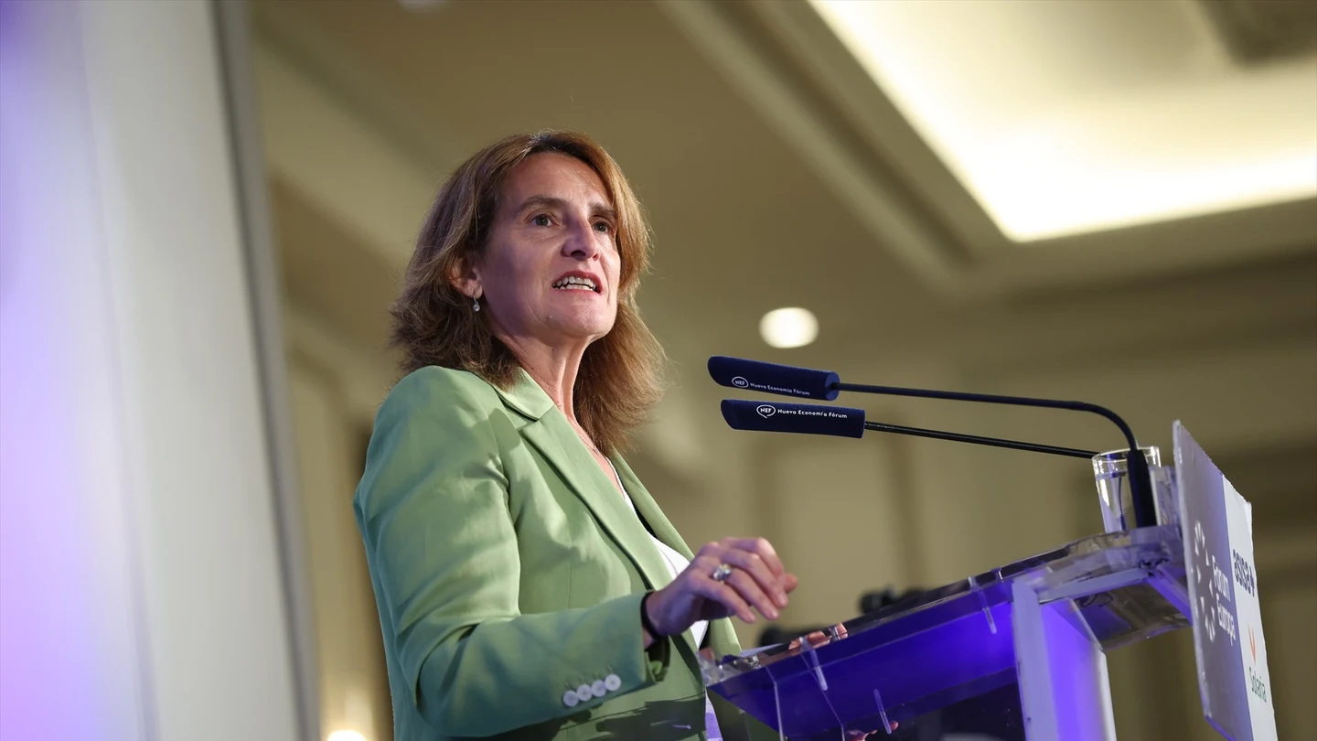 La vicepresidenta ejecutiva primera de la Comisión Europea para una Transición Limpia, Justa y Competitiva, Teresa Ribera, en un desayuno informativo de Fórum Europa La vicepresidenta ejecutiva primera de la Comisión Europea para una Transición Limpia, Justa y Competitiva, Teresa Ribera, en un desayuno informativo de Fórum Europa